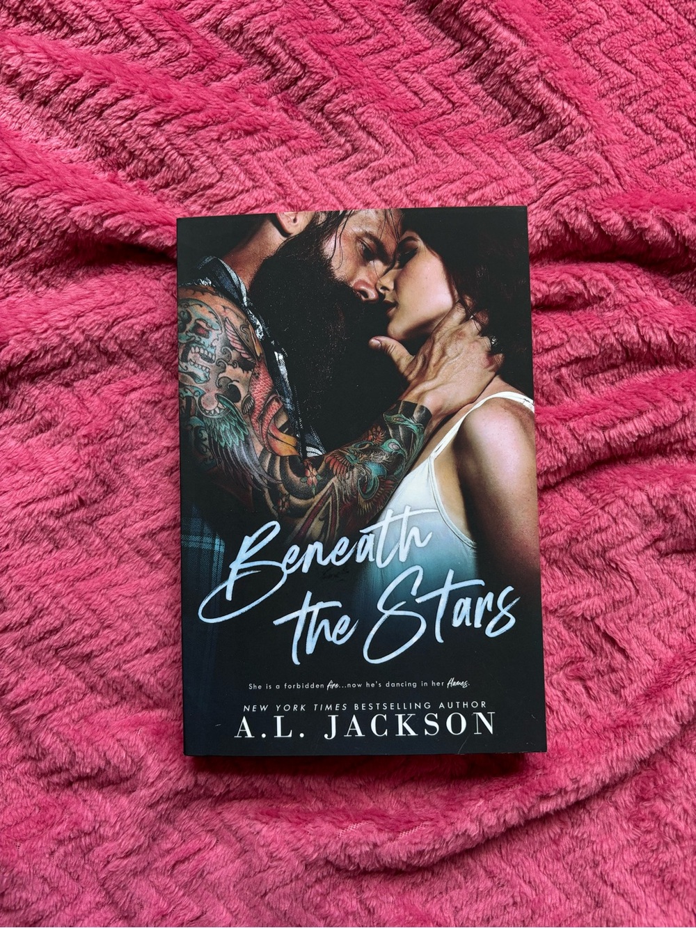 Beneath the Stars by A.L. Jackson - Romantic Novel (Pink Cover Background)